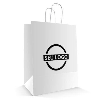 Sacola de Papel Personalizada PP 14x14x8cm – Ideal para Pequenos Produtos
